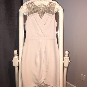 Grey pink formal dress